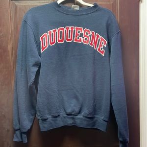 CHAMPION navy blue duquesne crewneck